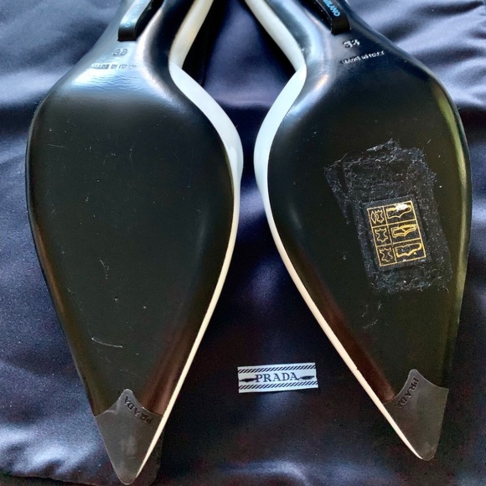 NWOT Prada white Mule kitten heel - Picture 5 of 8